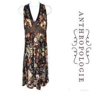 LIKE NEW ANTHROPOLOGIE Muse Silk Halter Dress 6